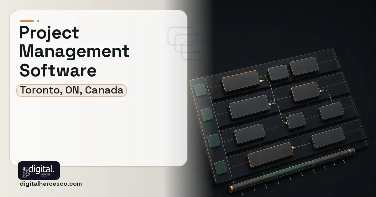 Project Management Software software overview illustration for Toronto, ON, Canada.
