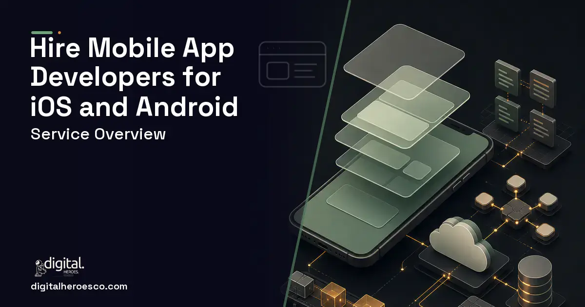 Mobile App Development product interface illustration for Hire Mobile App Developers.
