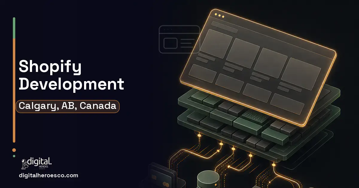 Shopify Development product interface illustration for Calgary, AB, Canada.