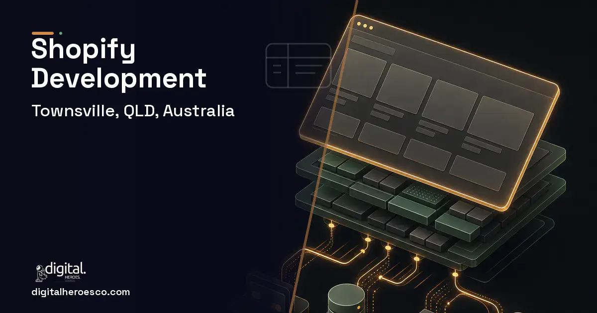 Shopify Development product interface illustration for Townsville, QLD, Australia.