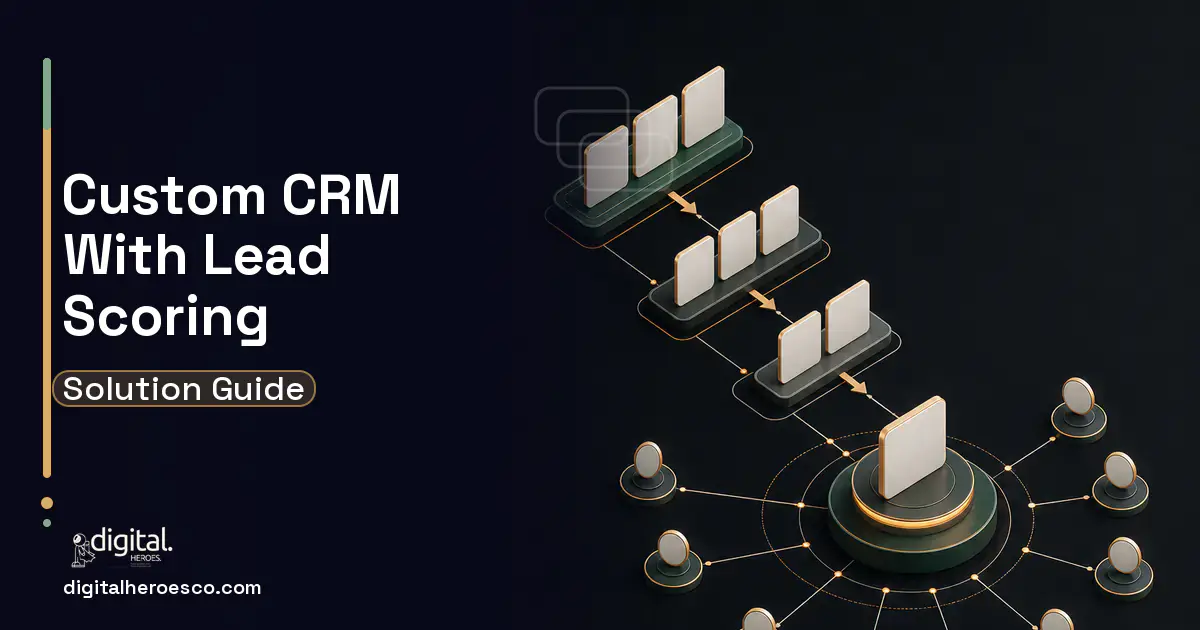 CRM Development software overview illustration for Custom CRM With Lead Scoring.