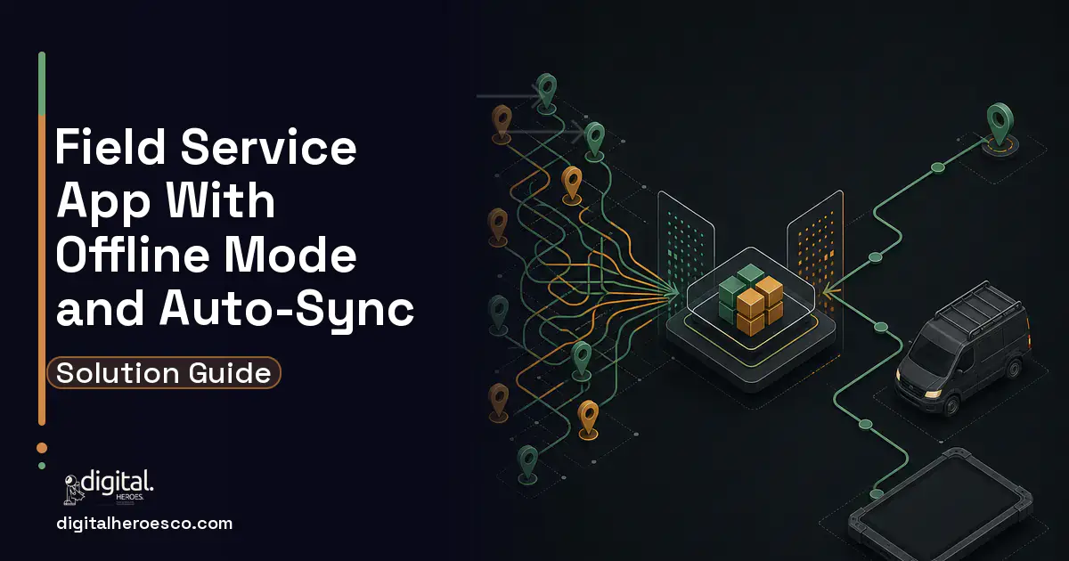 Field Service Software workflow illustration for Field Service App With Offline Mode.
