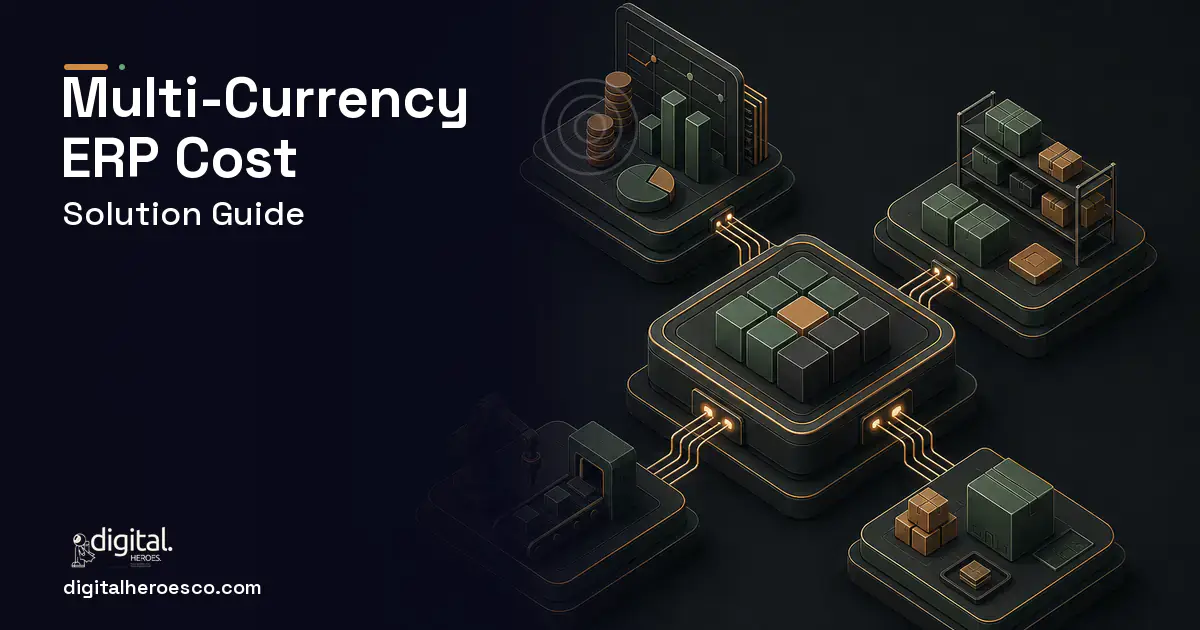 ERP Development software overview illustration for Custom ERP With Multi-Currency and Multi-Entity Accounting.