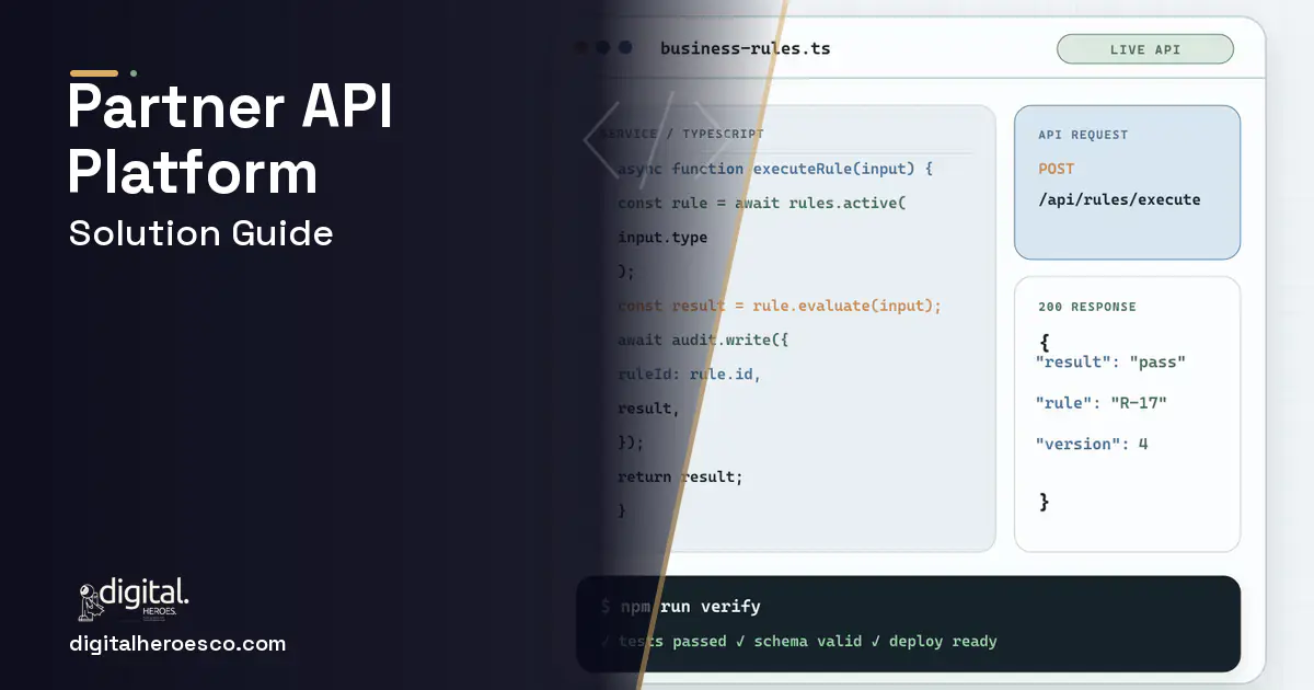 Custom Software Development code editor and API illustration for Building a Platform With a Public Partner API.