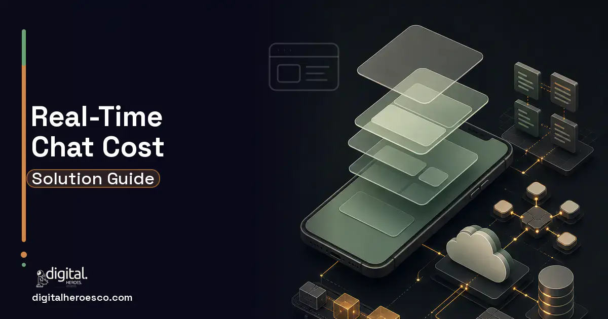 Mobile App Development product interface illustration for Real-Time Chat.