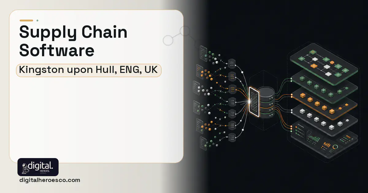 Supply Chain Software workflow illustration for Kingston upon Hull, ENG, UK.