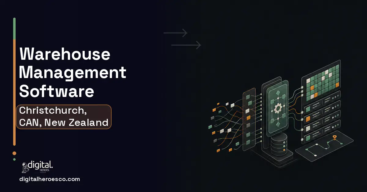 Warehouse Management Software workflow illustration for Christchurch, CAN, New Zealand.