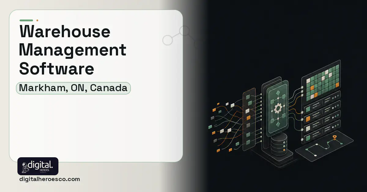 Warehouse Management Software workflow illustration for Markham, ON, Canada.