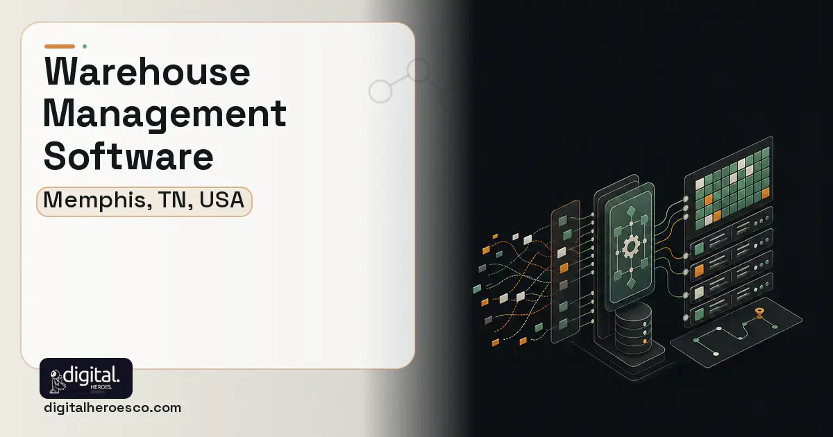 Warehouse Management Software workflow illustration for Memphis, TN, USA.