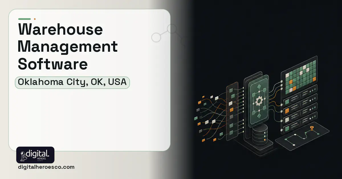 Warehouse Management Software workflow illustration for Oklahoma City, OK, USA.