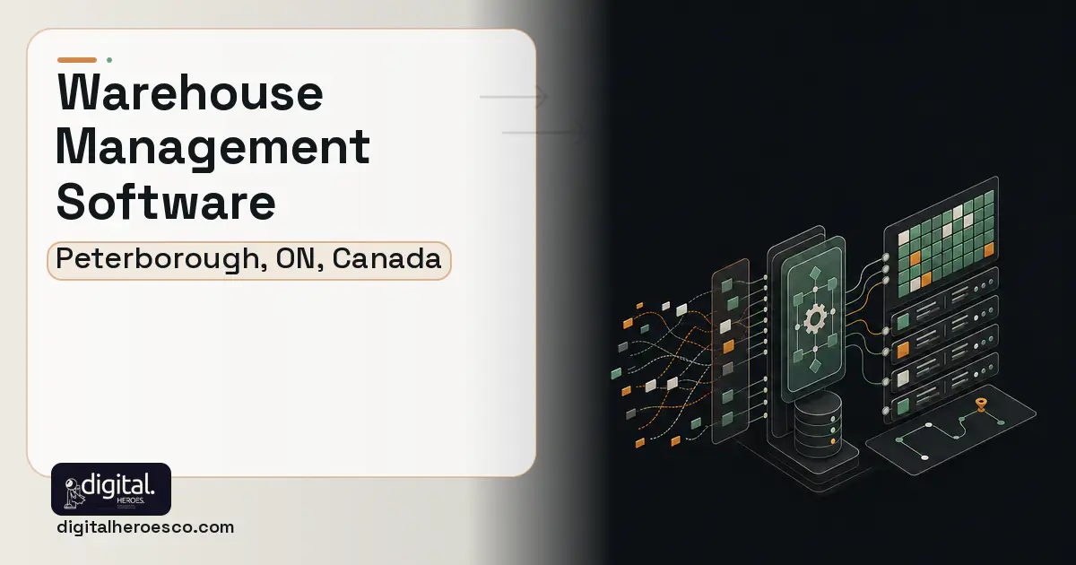 Warehouse Management Software workflow illustration for Peterborough, ON, Canada.