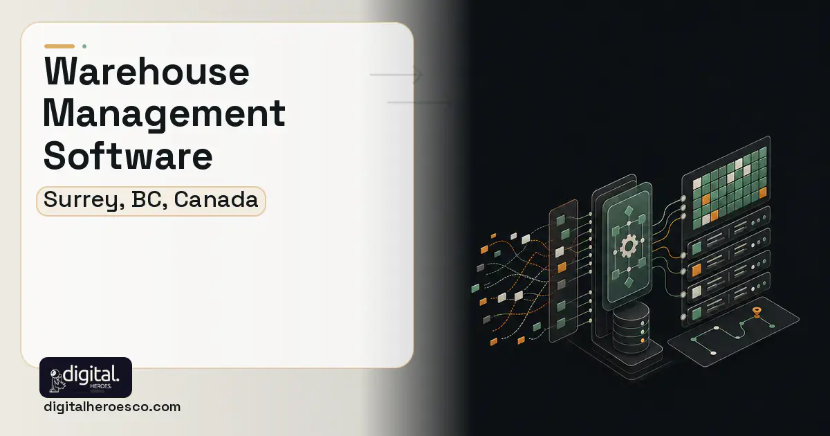 Warehouse Management Software workflow illustration for Surrey, BC, Canada.