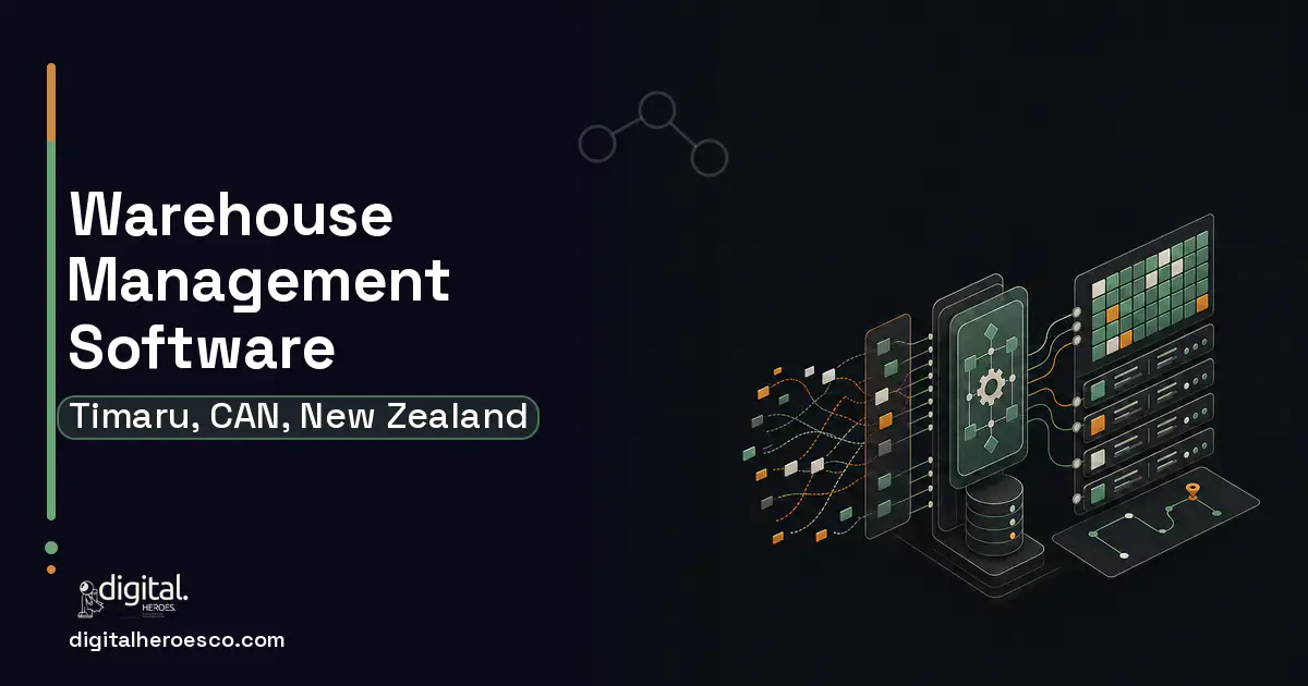 Warehouse Management Software workflow illustration for Timaru, CAN, New Zealand.