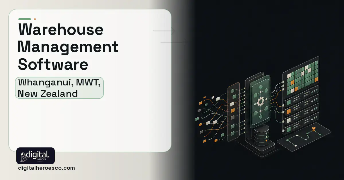 Warehouse Management Software workflow illustration for Whanganui, MWT, New Zealand.