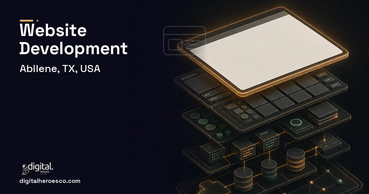 Website Development product interface illustration for Abilene, TX, USA.