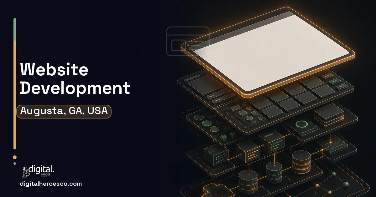 Website Development product interface illustration for Augusta, GA, USA.