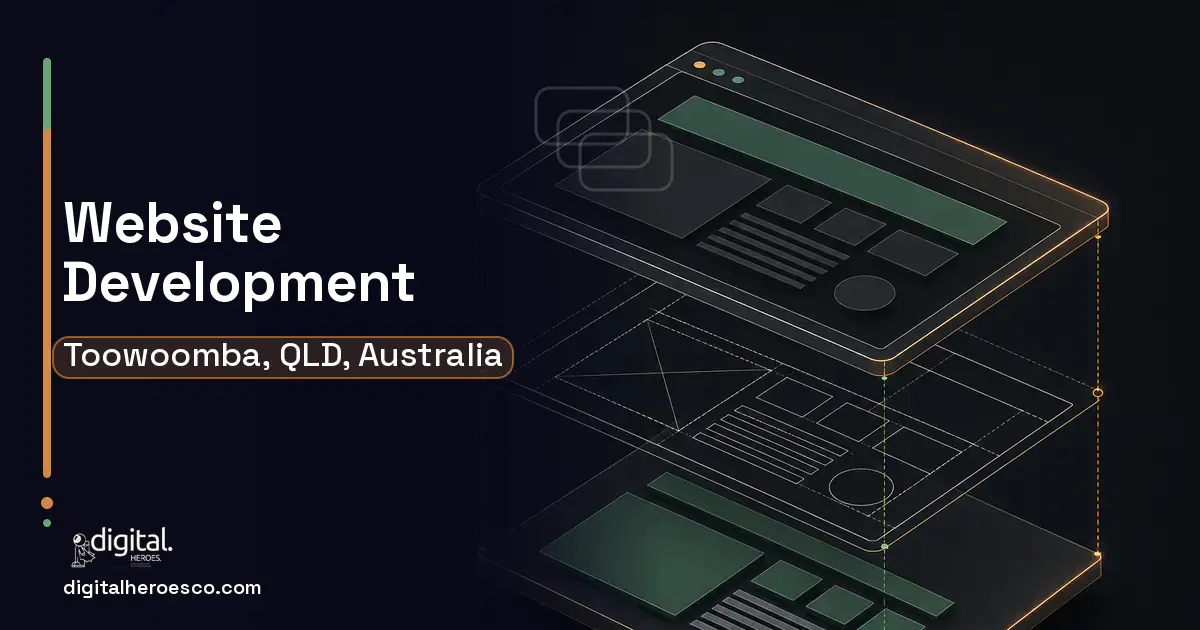 Website Development software overview illustration for Toowoomba, QLD, Australia.