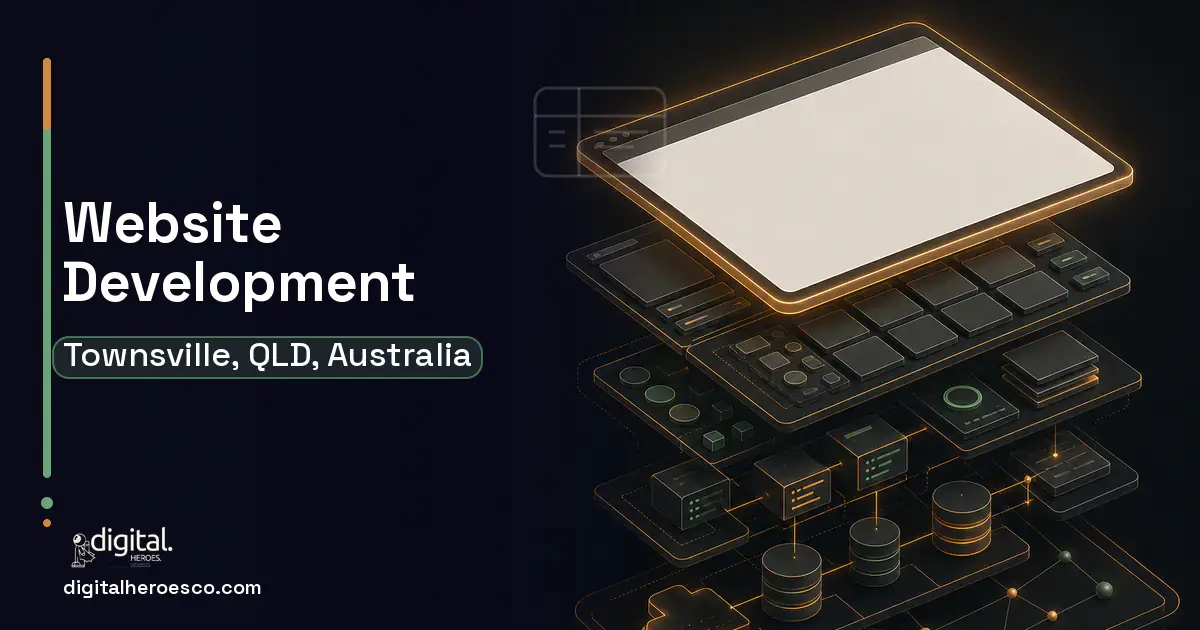Website Development product interface illustration for Townsville, QLD, Australia.