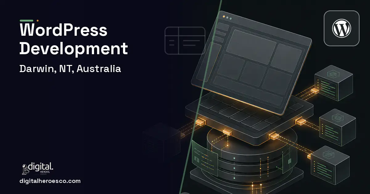 WordPress Development product interface illustration for Darwin, NT, Australia.